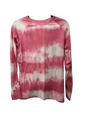 Nike Pro Combat pink and white tie-dye fitted long-sleeve athletic shirt size XL